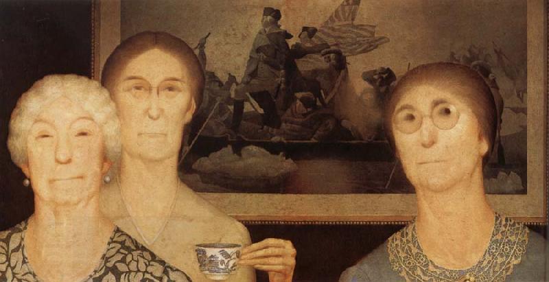 Grant Wood Daughter of Revolution oil painting picture